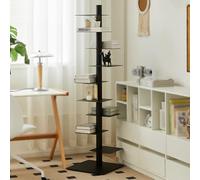 Libreria invisibile, colonna vertebrale verticale regolabile in altezza, supporto rotante per libri, foto, opere d'arte, pianta in vaso