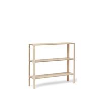 Libreria Leaf 1x3 Rovere Oliato Bianco
