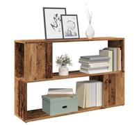 Libreria Legno Antico 100x24x63 cm in Truciolato, Modern Bookcase with 2 Shelves, Sturdy Particle Board Storage Shelf for Living Room, Bedroom, Office, Decorative and Functional Furniture