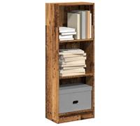 Libreria Legno Antico 40x24x109 cm in Truciolato - Vintage Wooden Bookshelf with 4 Open Shelves for Living Room Bedroom Durable Multilayer Wood, Easy Assembly & Space Saving Storage Solution