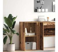 Libreria Legno Antico 40x30x77 cm Bookcase with 4 Shelves, Multilayer Plywood Storage Shelf for Living Room Bedroom Office, Vintage Wood Finish, Easy Assembly, Wall Mountable Space Saver