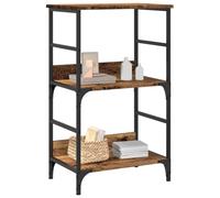 Libreria Legno Antico 50x33x82 cm in Legno Multistrato, Elegant Wooden Bookshelf for Living Room & Office, Vintage Style Storage Shelf with 5 Compartments, Sturdy & Spacious Bookcase for Home Decor