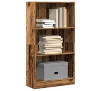 Libreria Legno Antico 60x24x109 cm in Truciolato, Vintage Wooden Bookshelf with 4 Open Shelves, Sturdy Particle Board Storage Shelf for Living Room, Bedroom, Office, Easy Assembly & Wall Mounting