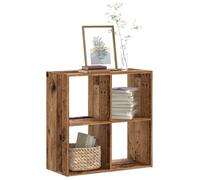 Libreria Legno Antico 68.5x32x68.5 cm - Modern Wooden Bookshelf for Home Office 4-Tier Storage Shelf with Smooth Surface Durable Multilayer Plywood Ideal for Books, Decor & Collectibles