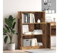 Libreria Legno Antico 80x24x109 cm in Legno Multistrato - Rustic Wooden Bookshelf for Living Room Bedroom Durable Plywood Storage Shelf with Open Compartments Easy Assembly & Maintenance