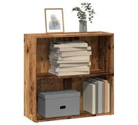 Libreria Legno Antico 80x30x77 cm in Legno Multistrato, Rustic Wood Bookshelf with 4 Open Shelves for Living Room & Bedroom, Durable Particle Board Storage Unit for Books, Decor, Assembly & Clean