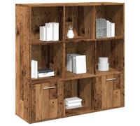 Libreria Legno Antico 98x29x97.5 cm Bookcase in Multilayer Wood, Elegant Design for Living Room & Office, Sturdy Shelf with 5 Storage Spaces, Modern Rustic Style Furniture for Home Decor
