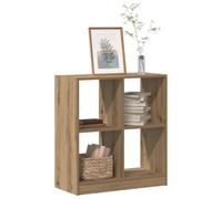 Libreria Legno Artigianale 68.5x32x75 cm in Legno Multistrato, Rustic Bookshelf for Living Room & Office, Handmade Wooden Shelf with 4 Compartments, Durable Easy to Clean, Perfect for Books & Decor