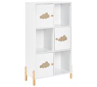 Libreria legno chiaro e bianco CLOUDY