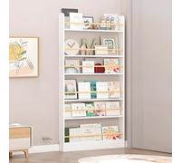 Libreria, libreria alta e stretta, organizer da parete a 3-6 ripiani, per giocattoli e libri per bambini, salvaspazio per camera da letto, soggiorno, ufficio