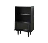 Libreria Libreria da Terra Nera a 3 Livelli, con Piedini Ripiano in Legno, con Ante in Vetro con Coperchio Ribaltabile, for Libri da Ufficio Forniture for Lo Studio Espositore for Organizzatori