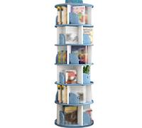 Libreria libreria piccolo spazio multi-strato rotante allargabile libreria, semplice organizer cilindrico per libri, libreria da pavimento a soffitto per camera da letto, con barriera di sicurezza
