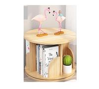 Libreria Libreria Rotante a 360 Gradi Semplice Desktop Book Rack Organizza Studenti Scrivania Rack Ufficio Soggiorno Librerie Librerie Scaffali Libri (colore: Teak) (Noce chiaro)