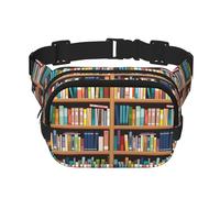 Libreria Libreria Stampa Elegante e Pratico Marsupio Regolabile, Perfetto per Viaggi e Attività All'aperto, Nero , Taglia unica