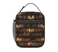Libreria Libreria Stampa Libro Portatile Isolato Lunch Bag Riutilizzabile Pasto Tote Lavoro Viaggi Picnic All'aperto Casual