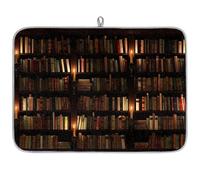 Libreria Libro Microfibra Piatto Scolapiatti Biblioteca Libro Assorbente Scolapiatti Stuoie per Cucina Cucchiaio Piatto di Vetro 45,7 x 60,9 cm