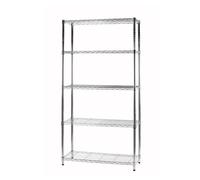 Libreria Archimede Light - 5 ripiani - acciaio cromato - 36x90x177 cm - Serena Group