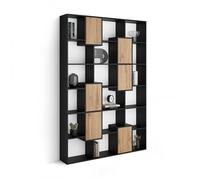 Libreria M Iacopo Nero Frassino con ante Rovere Rustico (160,8 x 236,4 cm)