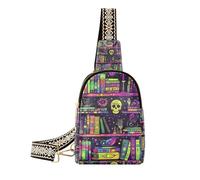 Libreria magica alla moda Colorful body fanny pack carino piccolo borsa a tracolla per il pacchetto di giorno, biblioteca magica colorata, 1 size