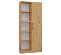 CDF Libreria da ufficio RD-80 | Colore: rovere Artisan | per soggiorno, ufficio, studio, moderno, scaffale per libri e giocattoli, ideale per cameretta dei bambini, adolescenti, camera dei ragazzi