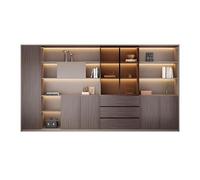 Libreria minimalista in legno e schedario per ufficio esecutivo 3,2 m sfondo scrivania ideale per privato Worpace & Business Recept (E-Cabinet)