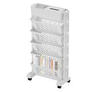 Libreria mobile con ruote - libreria arrotolabile, scaffale multipose, pavimenti organizzatori | Grande scaffale mobile con 5 livelli per lezioni di Office spaziale o appa