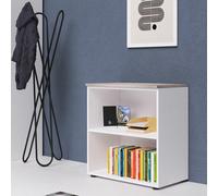 Libreria mobile ufficio in legno bianco Armadio multiuso bagno con top olmo 87cm