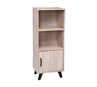 LIBRERIA MOBILETTO SCAFFALE ANTA 2 RIPIANI ARMADIO MODERNO NATURALE h974030 CM
