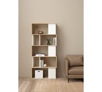 LIBRERIA MOD. MAZE CM 80X29.5 H. 173.5 JACKSON HICKORY E BIANCO OPACO