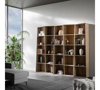 Libreria Moderna 5 Elementi 5 Ripiani Trek Noce