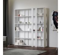 Libreria Moderna 5 Ripiani 178x36x204 cm in nobilitato Bianca