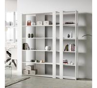 Libreria Moderna 5 Ripiani 178x36x204 cm in nobilitato Bianco