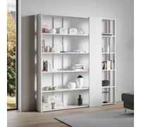 Libreria Moderna 5 Ripiani 178x36x204 cm in nobilitato Bianco
