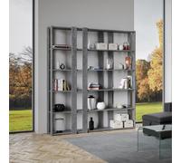 Libreria Moderna 5 Ripiani 178x36x204 cm in nobilitato Grigio