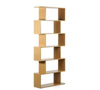 Libreria Moderna 6 Ripiani 80x192x25 cm in Legno Melaminico Rovere Chiaro