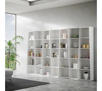 Libreria Moderna 7 Elementi 5 Ripiani Trek Bianco Frassino