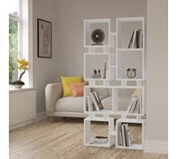 Libreria Moderna 79x166,5 cm in MDF Rail Bianco
