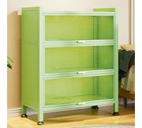 Libreria moderna con porta pieghevole, elegante vetrina con pannelli posteriori, portaoggetti da cucina, scaffale nizer, scaffale da terra, per ufficio e casa (verde, 100 x 32 x 149 cm)