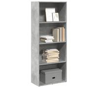 Libreria Moderna Grigio Cemento 60x30x152 cm in Legno Multistrato per Soggiorno e Camera, Scaffale Libri con Ampio Spazio, Design Minimalista, Facile da Pulire, Ideale per Libri DVD e Decorazioni