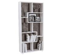 Libreria moderna in legno Bianco 74x156h cm ZIG ZAG