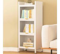Libreria moderna trasparente con anta, mobiletto autoportante con organizer a cubo, ideale per esporre libri e decorazioni in camera da letto, soggiorno, ufficio