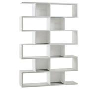 Libreria Modulare Geometrica Bianco in Legno Moderna Scaffale a Giorno