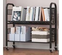 Libreria multifunzione con ruote a 360°, carrello estraibile per un'organizzazione versatile di casa e ufficio