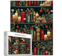 Libreria natalizia da 1000 pezzi puzzle per adulti e principianti Merry Chrismas puzzle di Natale impegnativo giochi di attività familiari puzzle artigianali per la decorazione della casa regali 50 x