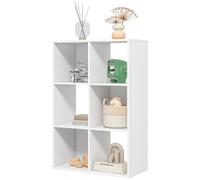 Libreria Nera dal Design Moderno con 6 Scomparti, HOMCOM, 61.5x29.5x91.5cm