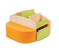 Libreria Nova Unit con Cassettoni e Pouff - Ideale per la Scuola dell'Infanzia