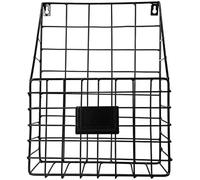 Libreria Organizer Griglia A Parete Appendiabiti Giornale Rivista File Ferro Portaoggetti Ufficio Home Suppies Libreria, Black