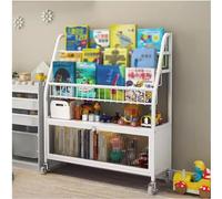 Libreria organizer per giocattoli - Portariviste in metallo per camera dei bambini, camera da letto o soggiorno - Carrello per libri mobile per un facile accesso e organizzazione