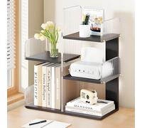 Libreria orizzontale moderna unica con contenitore, perfetta per scrivanie, sale studio, angoli del soggiorno, camere da letto, balconi e uffici