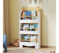 Libreria per bambini Aiyaplay a 3 livelli con design a forma di orso naturale